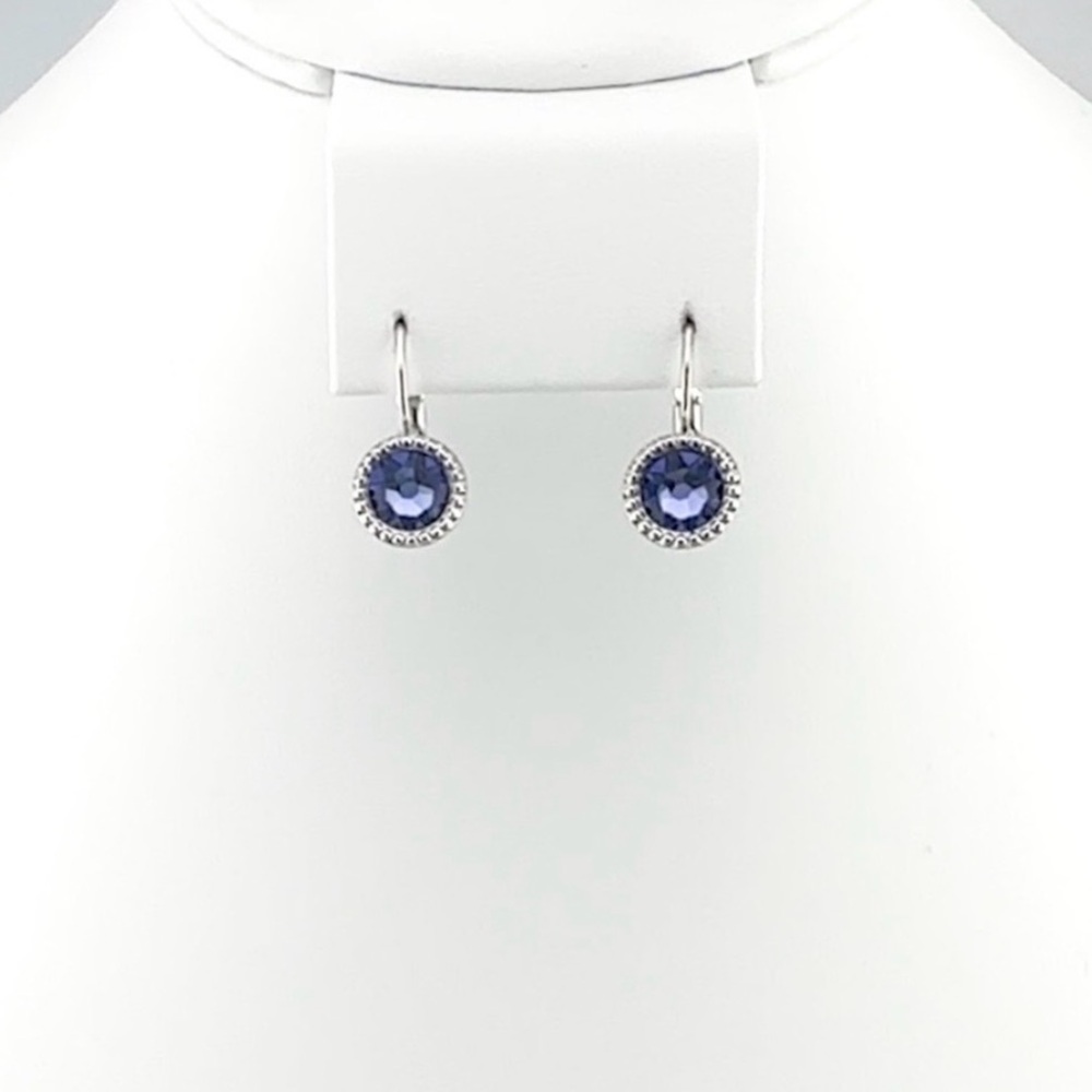 Little Wonder Earrings, Purple 
Touchstone Crystal by Swarovski